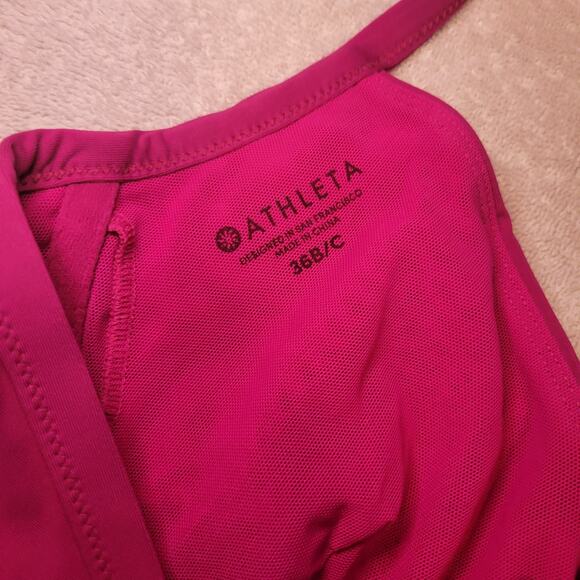 Athleta Womens Twist Up Tankini Tank Top Swim or Athletic Wear Purple 36B/C - Picture 6 of 6